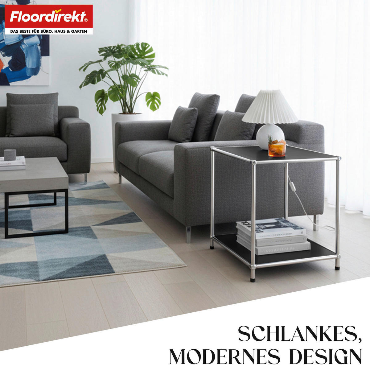 STANDREGAL Schwarz  - Schwarz, Basics, Metall (40/46/40cm) - Floordirekt