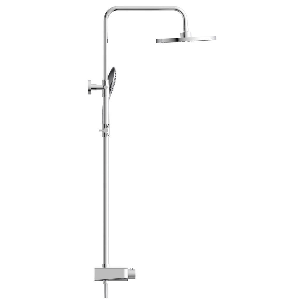 Thumbnail - Schütte Überkopfbrauseset Dx1105Cst, Grau, Chrom, Kunststoff, Glas, 35x80-120x35 cm, Badezimmer, Baden & Duschen, Duschk...