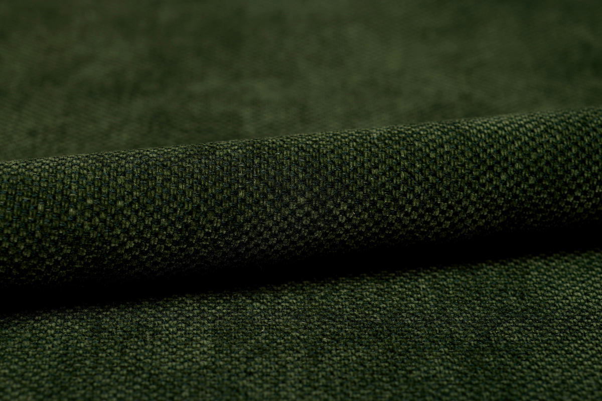 ECKSOFA Flachgewebe Dunkelgrün  - Dunkelgrün/Schwarz, Modern, Kunststoff/Textil (198/306cm) - Carryhome