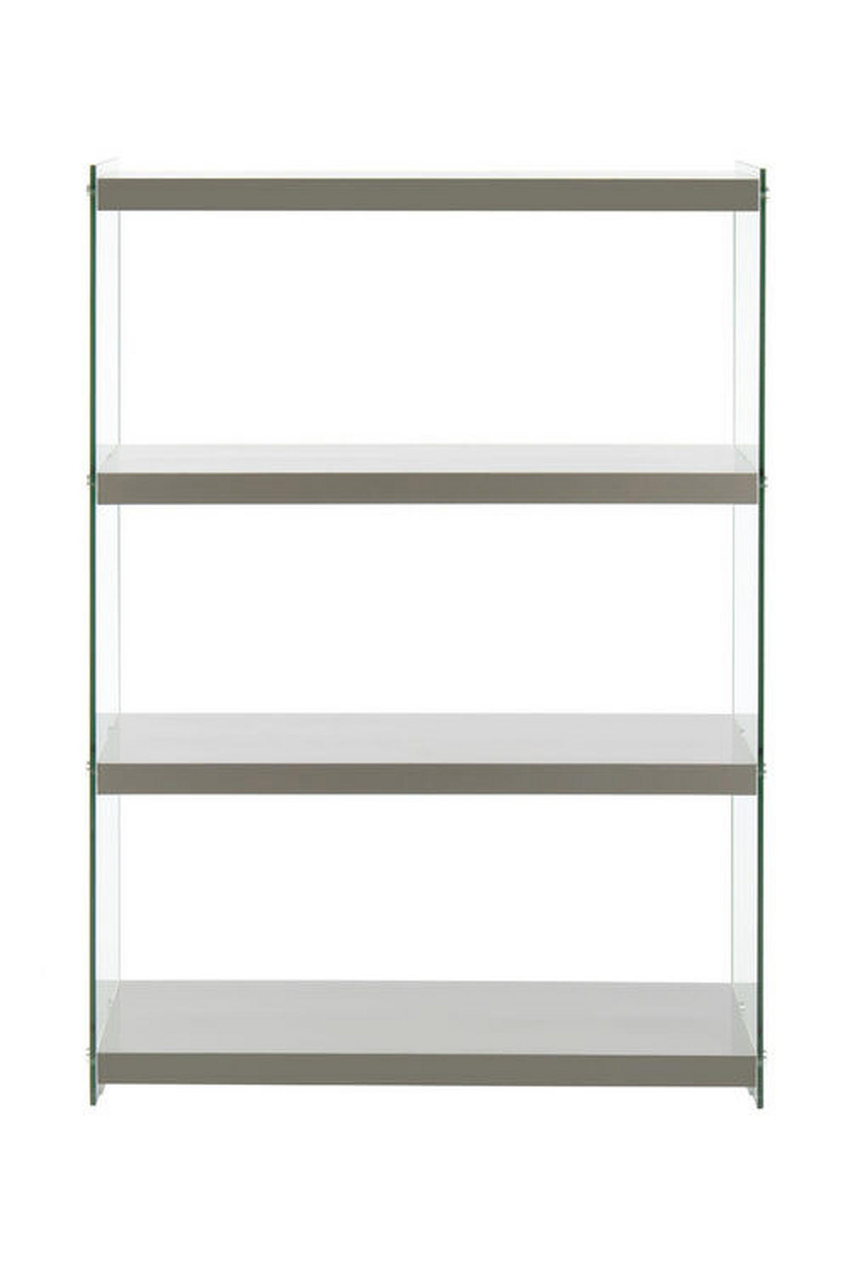 REGAL  83/113/29,5 cm Grau  - Grau, Modern, Glas/Holzwerkstoff (83/113/29,5cm) - Kayoom