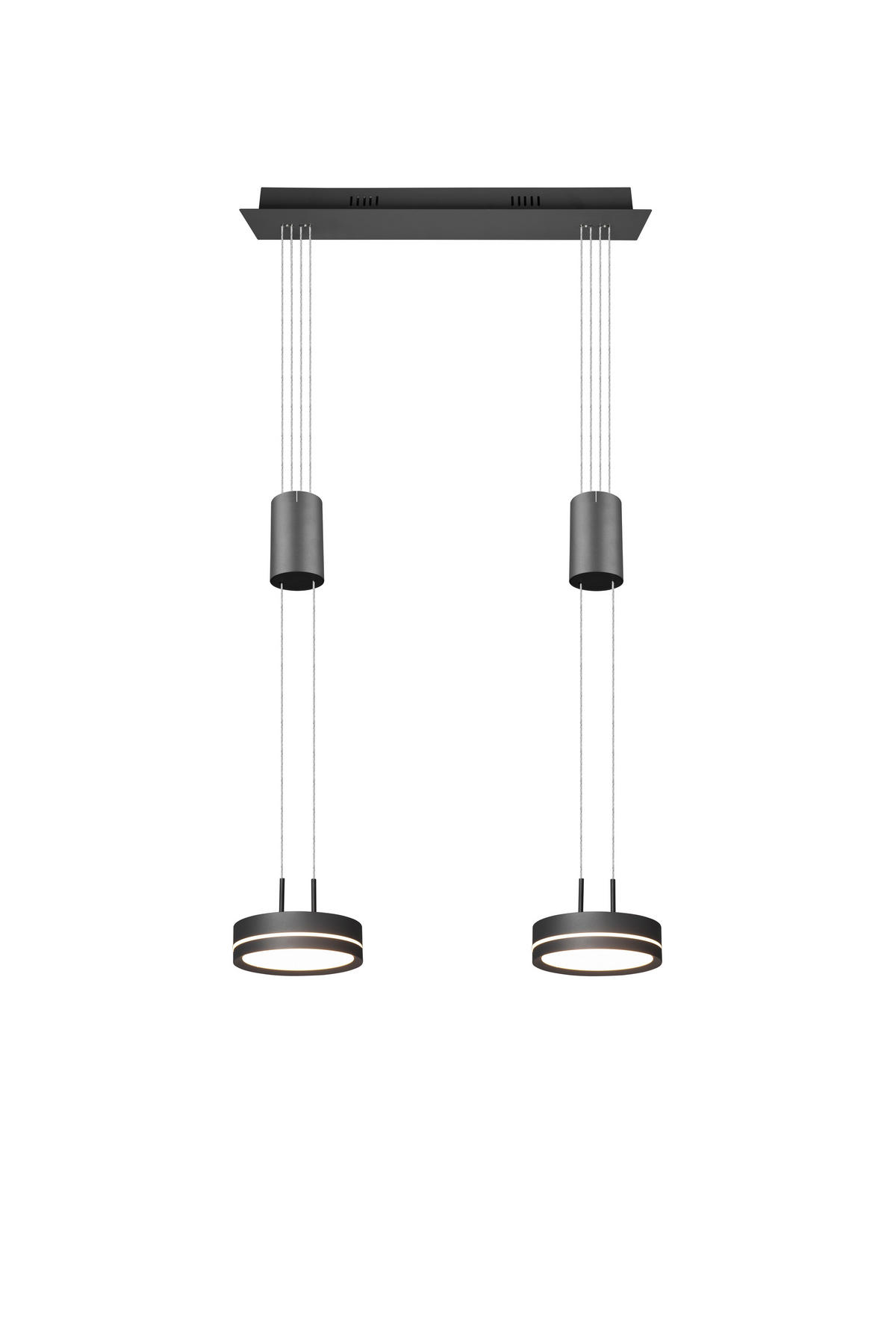 LED-HÄNGELEUCHTE  55/180/14 cm   - Weiss/Anthrazit, Design, Kunststoff/Metall (55/180/14cm) - Trio Leuchten