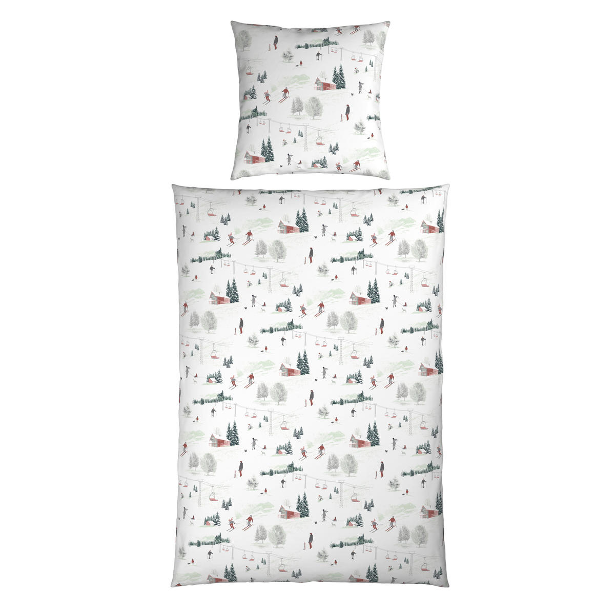 BETTWÄSCHE 2-teilig Flanell 135/200 cm  - Weiß, Textil (135/200cm) - Esposa