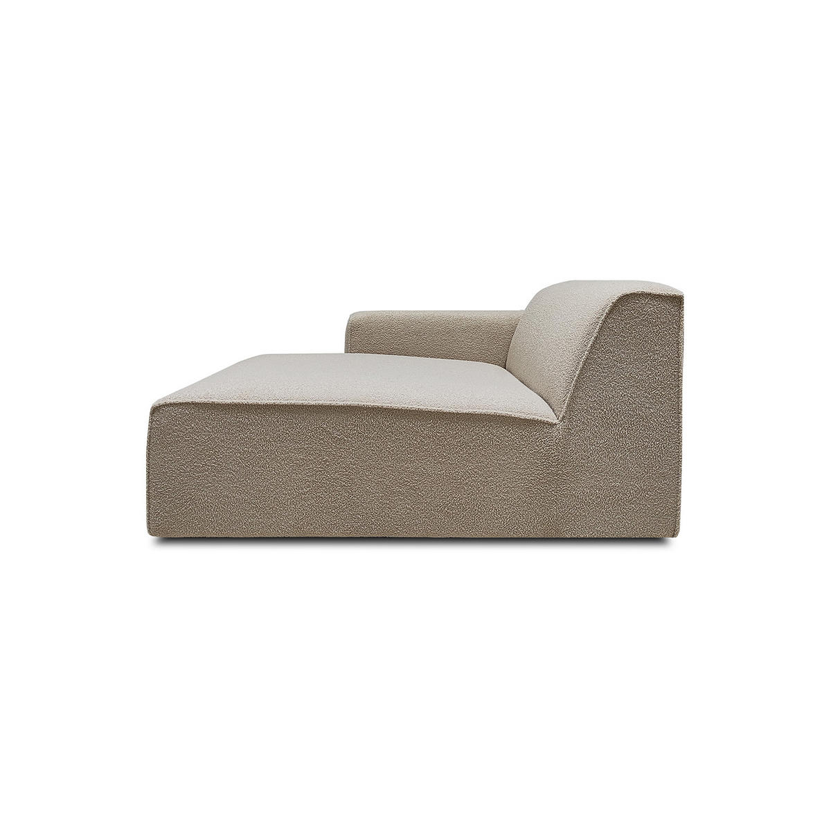SOFFMODUL i teddy tyg beige  - beige/svart, Klassisk, metall/trä (123/70/141cm) - Niels Andersson