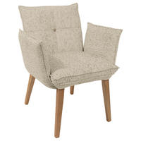 ARMLEHNSTUHL  in Chenille  - Eichefarben/Beige, KONVENTIONELL, Holz/Textil (72/86/65cm) - Valdera