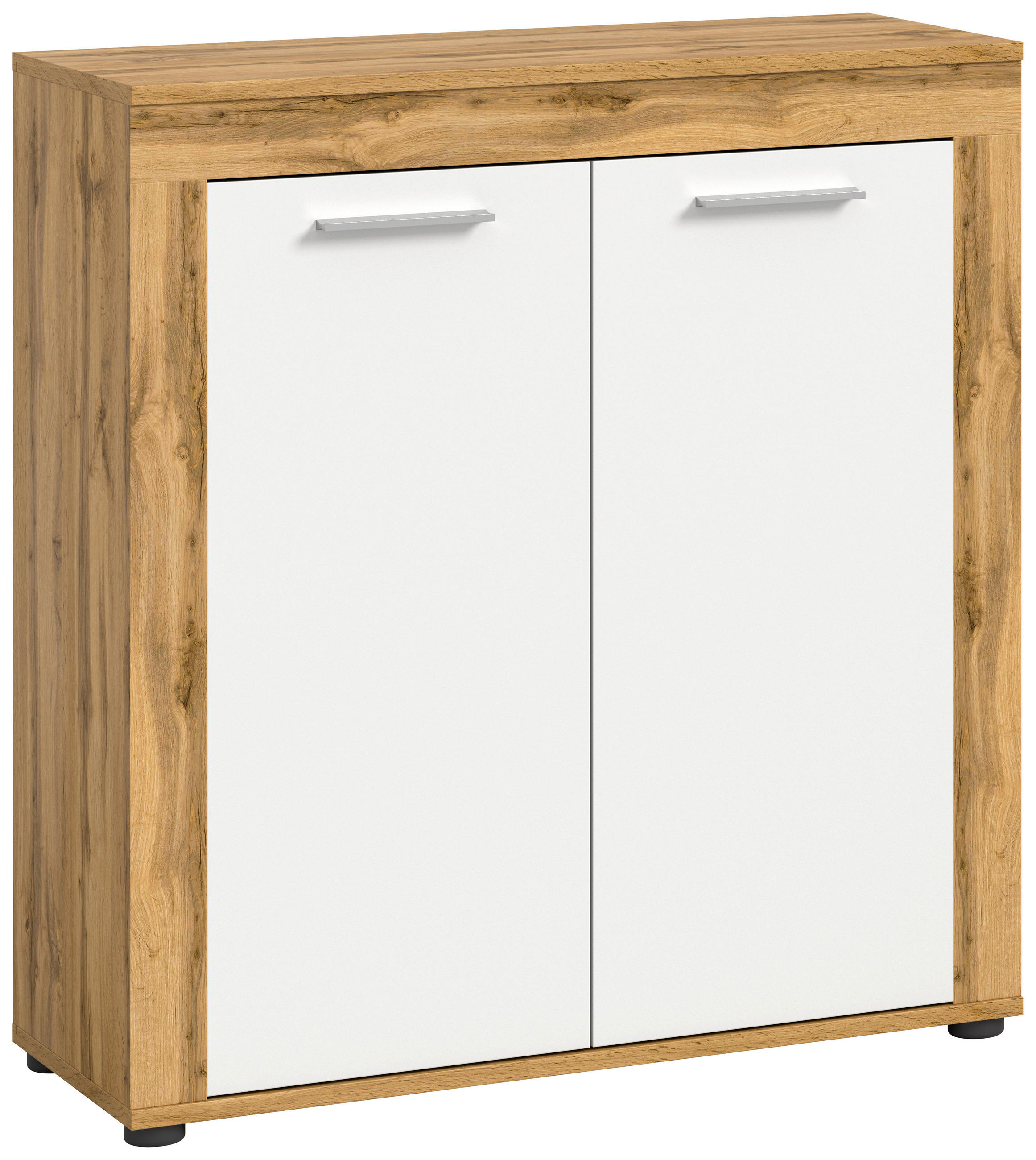 HIGHBOARD Jam  in 80/88/35 cm  - Silberfarben/Eiche Wotan, Design, Holzwerkstoff/Kunststoff (80/88/35cm) - MID.YOU