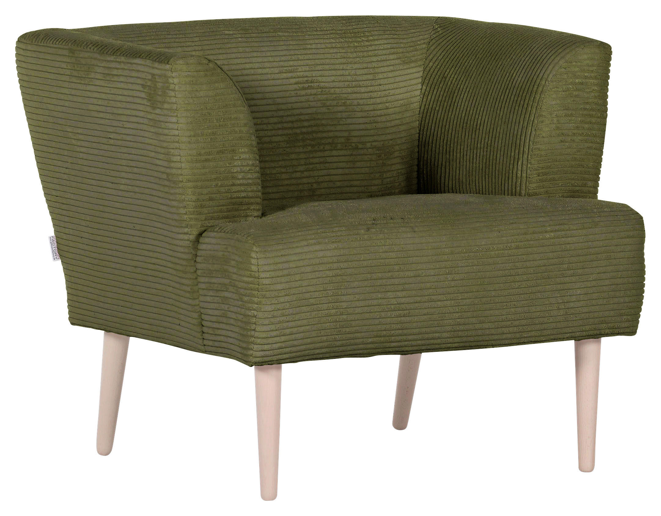 SESSEL Cord Dunkelgrün    - Dunkelgrün/Buchefarben, Design, Holz/Textil (85/71/80cm) - Hom`in