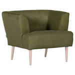 SESSEL in Cord Dunkelgrün  - Dunkelgrün/Buchefarben, Design, Holz/Textil (85/71/80cm) - Hom`in