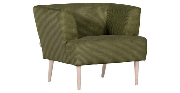 SESSEL Cord Dunkelgrün - Dunkelgrün/Buchefarben, Design, Holz/Textil (85/71/80cm) - Hom`in