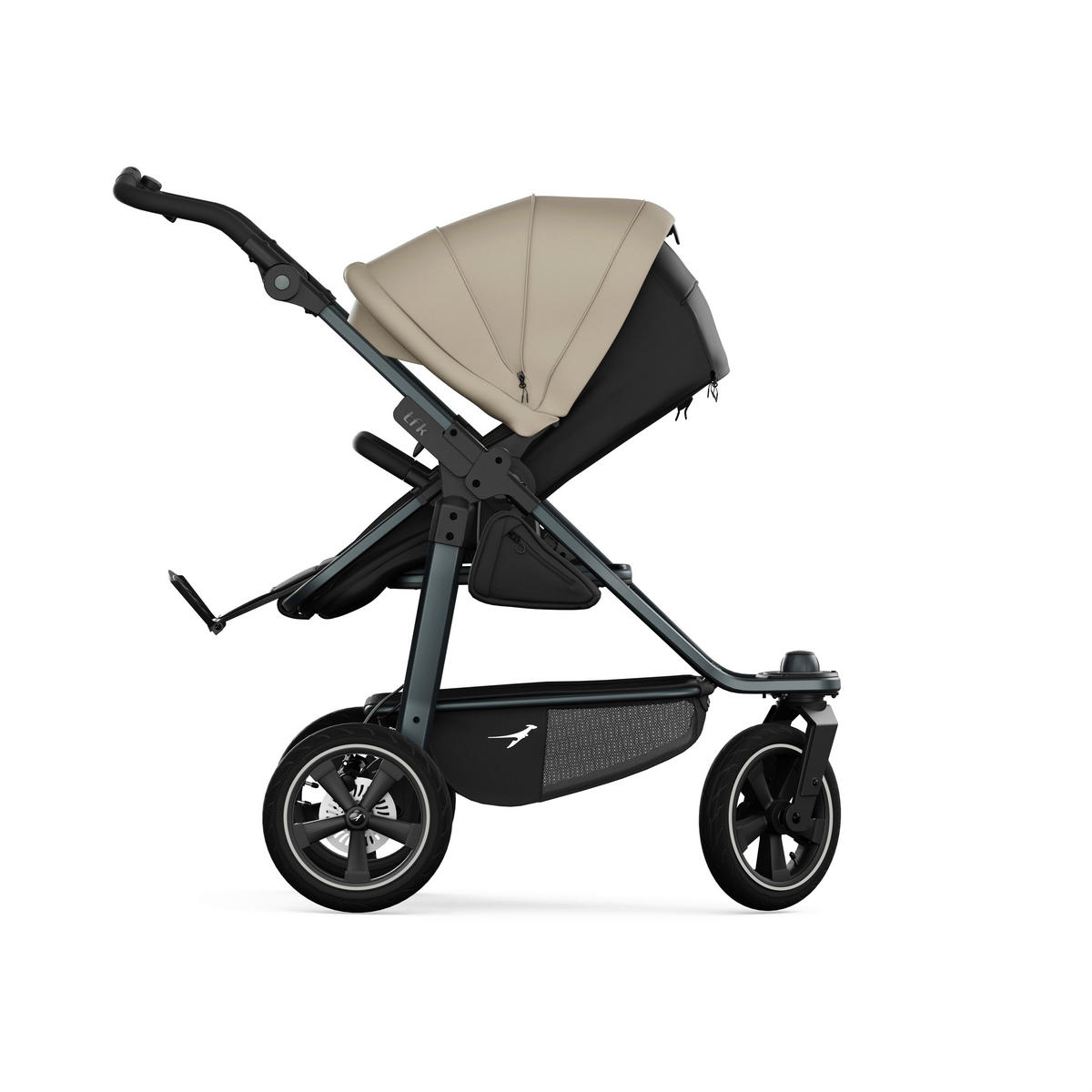 KOMBIKINDERWAGEN  mono3 2-in-1 Kombikinderwagen  sand  - Sandfarben/Schwarz, Basics, Textil/Metall (57/111/120cm) - TFK