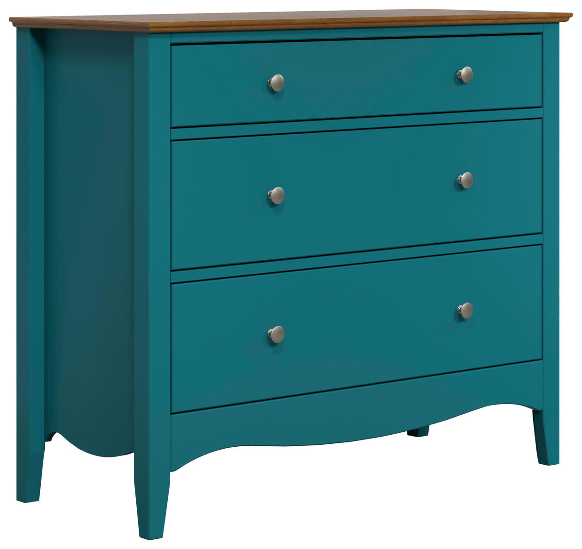 KOMMODE  in 100/86/42 cm  - Blau/Dunkelbraun, LIFESTYLE, Holz/Holzwerkstoff (100/86/42cm)