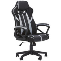 GAMINGSTUHL Schwarz, Silberfarben Metall, Kunststoff, Textil   - Silberfarben/Schwarz, KONVENTIONELL, Kunststoff/Textil (64/122/64cm) - MID.YOU