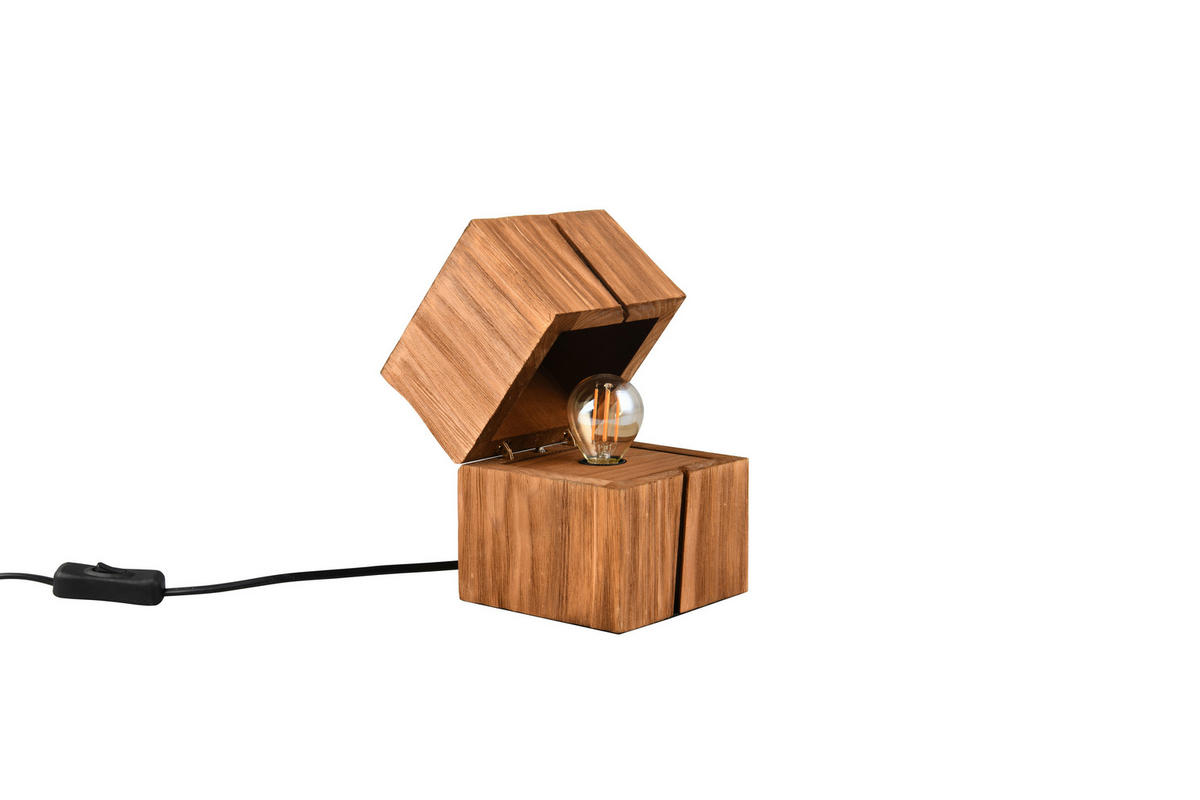 TISCHLEUCHTE Treasure   - Naturfarben, Trend, Holz (12/16/12cm) - Trio Leuchten