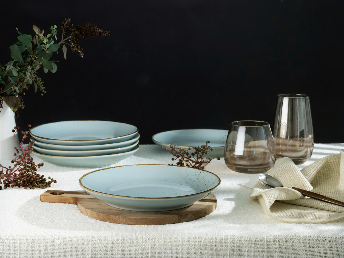 DESSERTTELLERSET 21 cm  - Pastellblau, Trend, Keramik (21cm) - Creatable