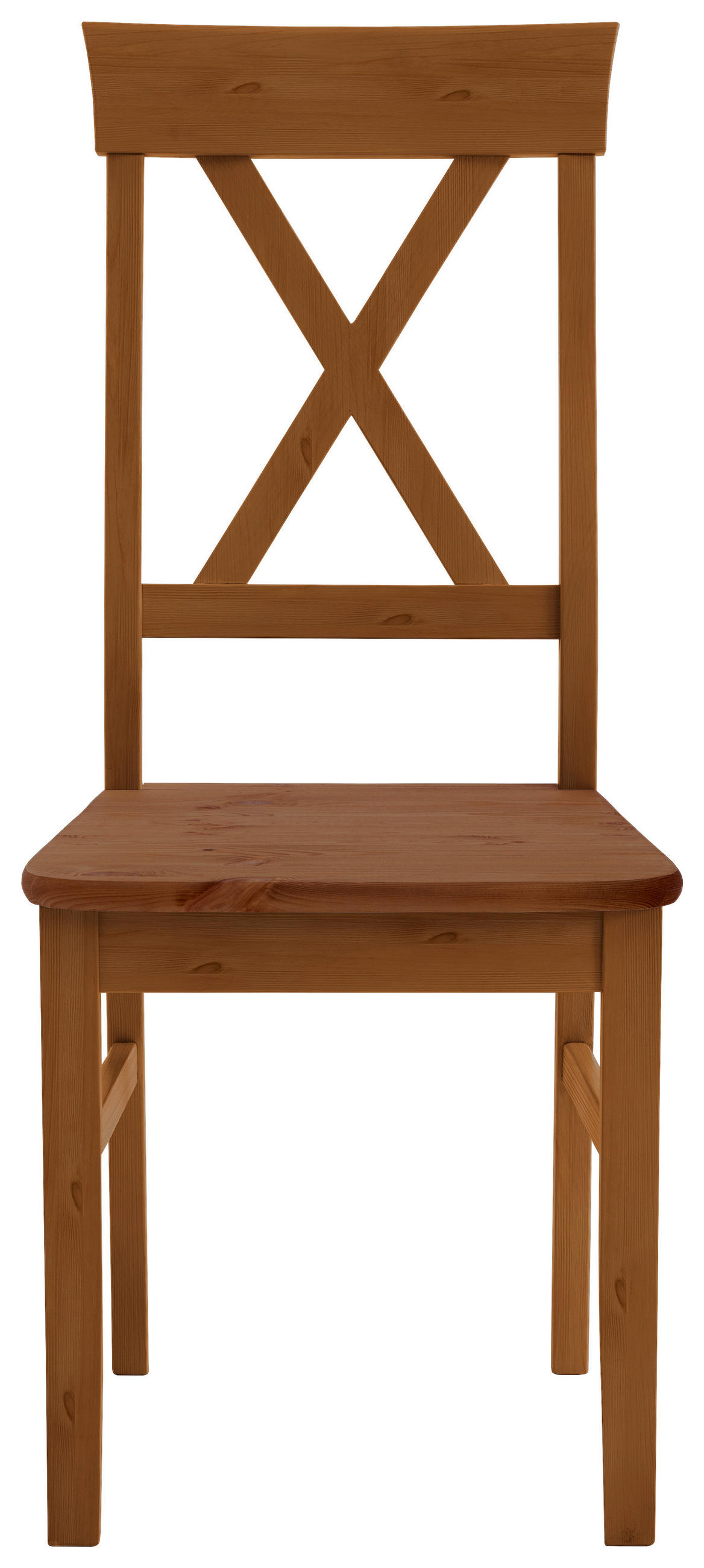 STUHL Bernsteinfarben Kiefer massiv  - Bernsteinfarben, ROMANTIK / LANDHAUS, Holz (45/94/43cm) - Boxxx