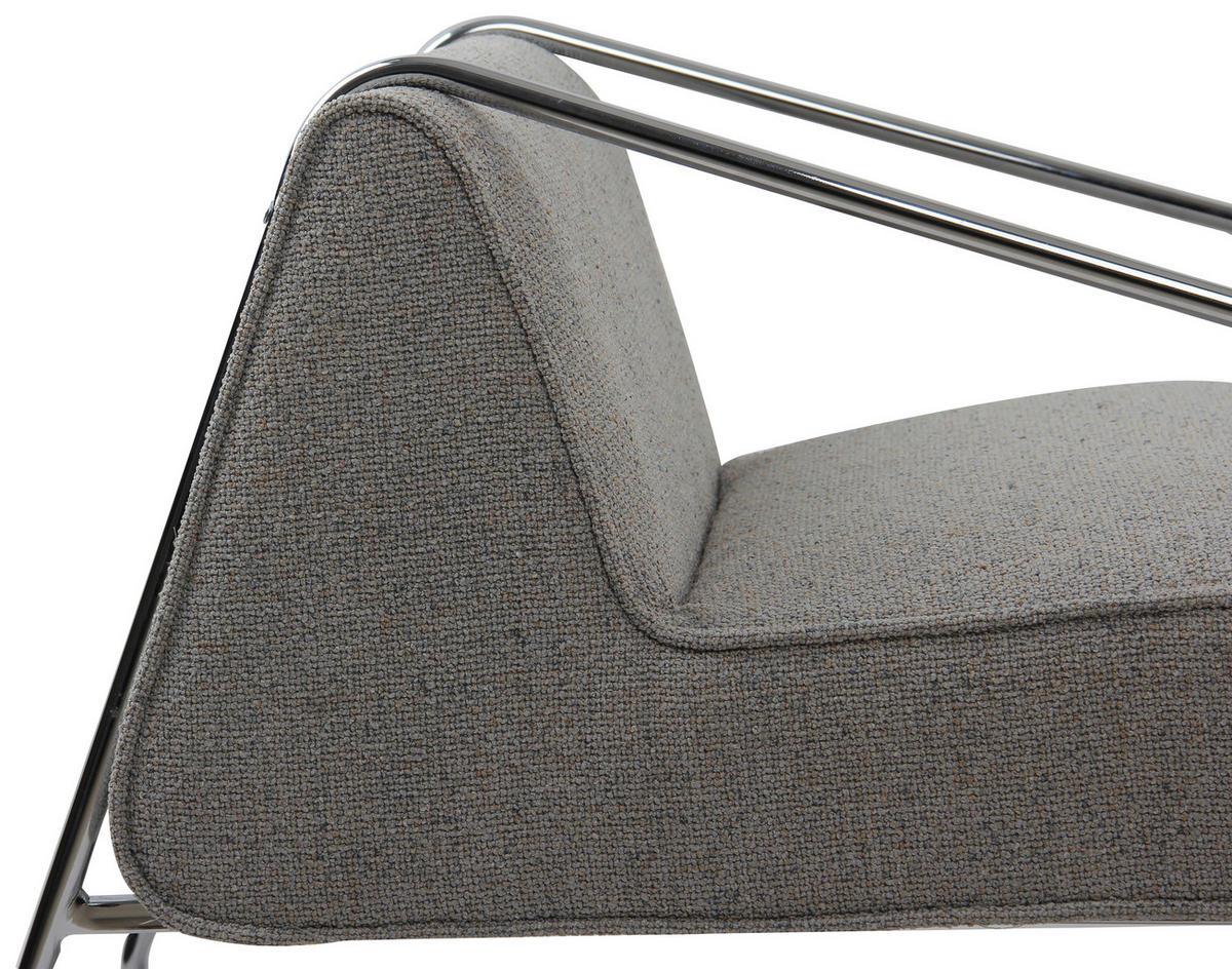 DESIGNSESSEL in Webstoff Beige  - Chromfarben/Beige, MODERN, Textil/Metall (62/85/65cm) - Livetastic