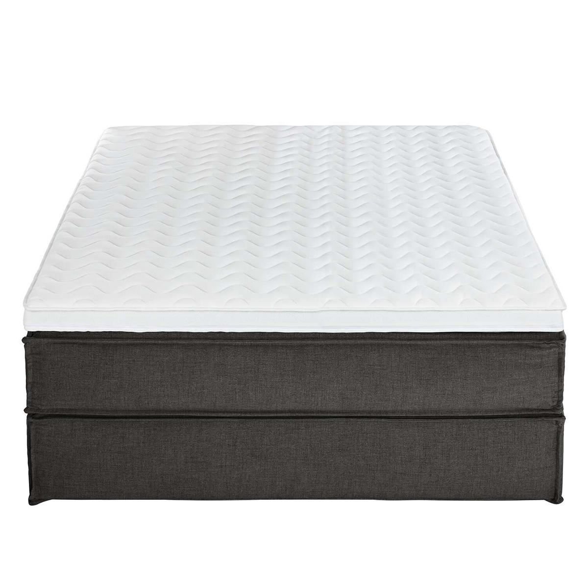 BOXSPRINGBETT 160/200 cm  in Anthrazit  - Anthrazit/Schwarz, Design, Textil (160/200cm) - home24