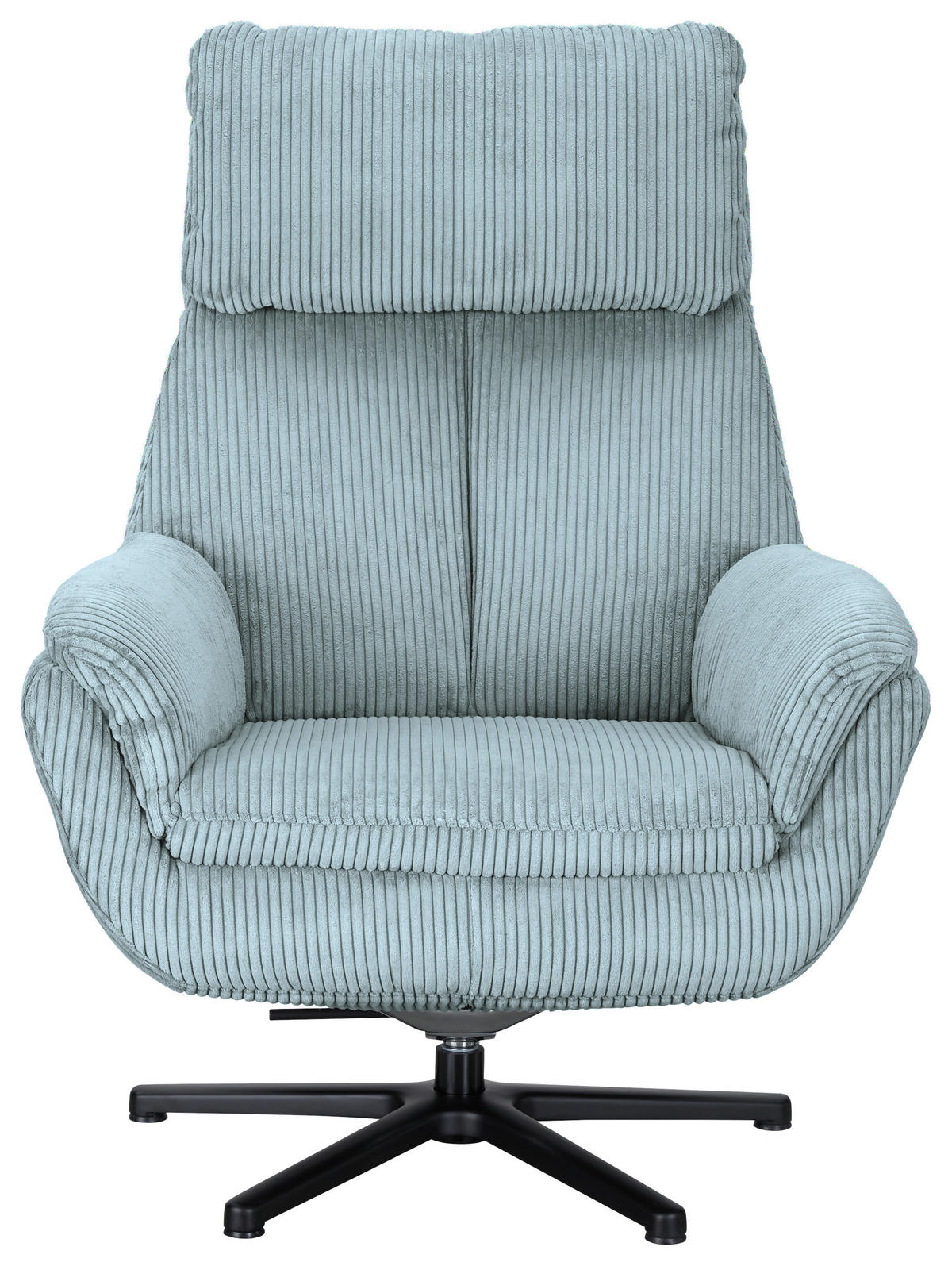 RELAXSESSEL in Textil Hellblau  - Schwarz/Hellblau, Design, Textil/Metall (79/108/89cm) - Beldomo Style