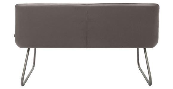 SITZBANK 155/87/65 cm Webstoff Grau, Edelstahlfarben - Edelstahlfarben/Grau, Design, Textil/Metall (155/87/65cm) - Novel