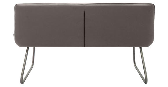 SITZBANK 155/87/65 cm Webstoff Grau, Edelstahlfarben  - Edelstahlfarben/Grau, Design, Textil/Metall (155/87/65cm) - Novel