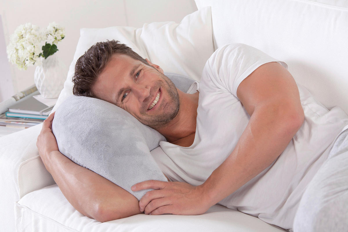 STILLKISSEN Plüschmond  27/140 cm  - Creme, KONVENTIONELL, Textil (27/140cm) - Theraline