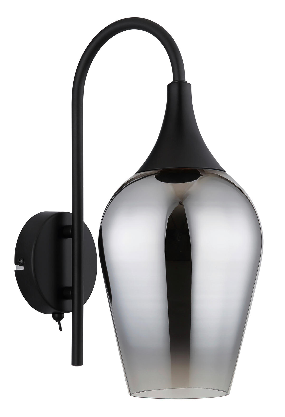 WANDLEUCHTE - Klar/Chromfarben, Design, Glas/Metall (15/30cm) - Globo
