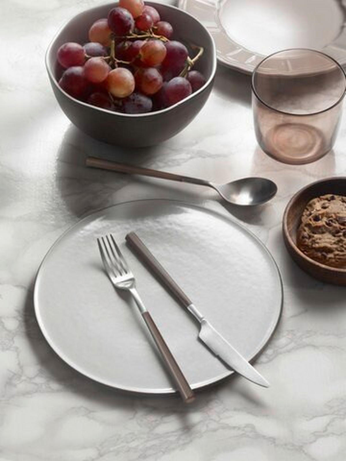 BESTECKSET HIVE 16-teilig Stahl  - Edelstahlfarben/Graubraun, Basics, Kunststoff/Metall (25,5/7/5,3cm) - Pintinox