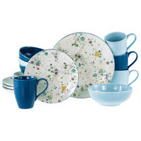 KOMBISERVICE 16-teilig 4 Personen Blau, Multicolor, Pastellblau Candy Drops Mix  - Blau/Pastellblau, Basics, Keramik - Creatable