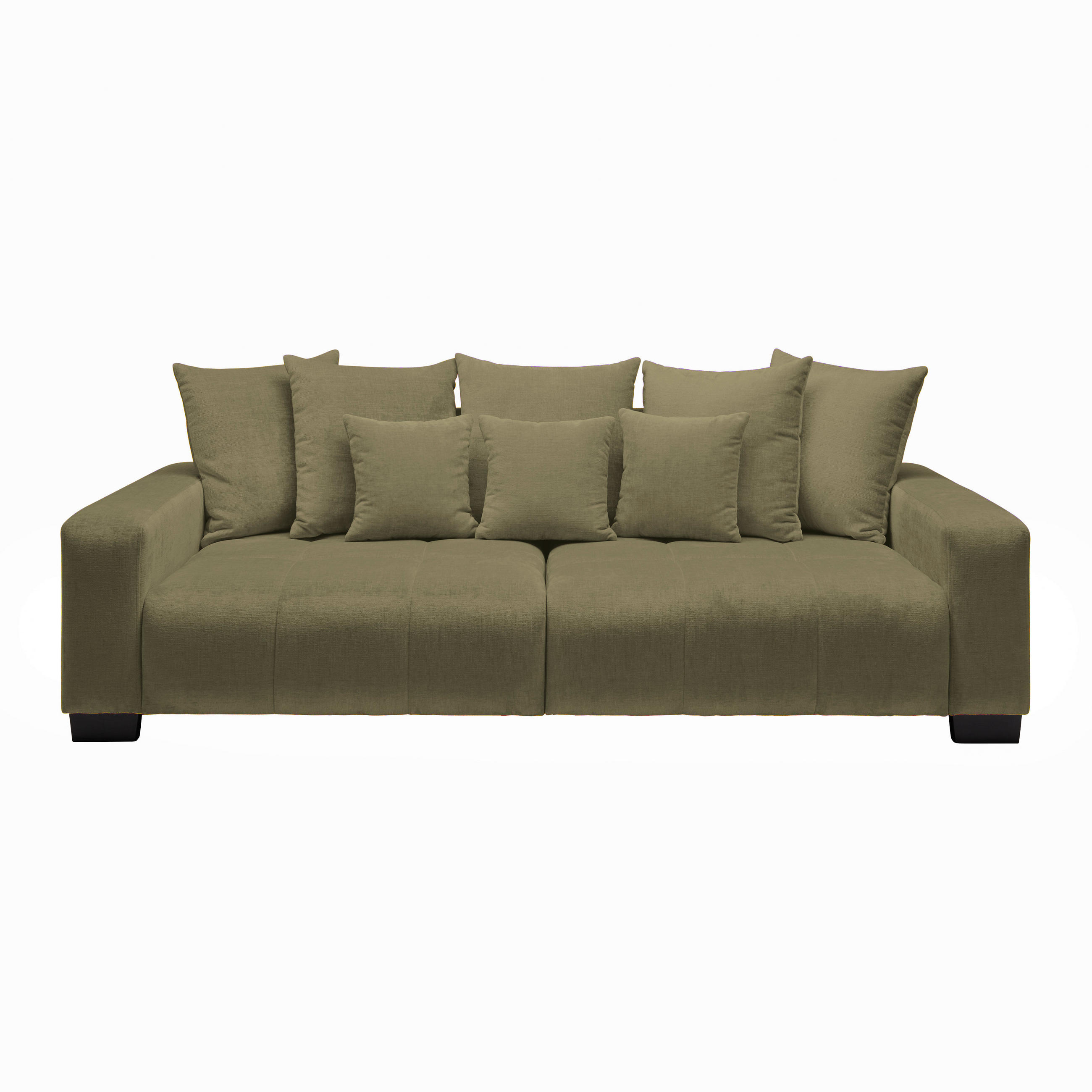 BIG SOFFA i olivgrön  - olivgrön/svart, Modern, trä (246/93/124cm) - MID.YOU