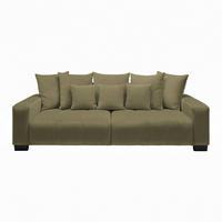 BIG SOFFA i olivgrön  - olivgrön/svart, Modern, trä (246/93/124cm) - MID.YOU