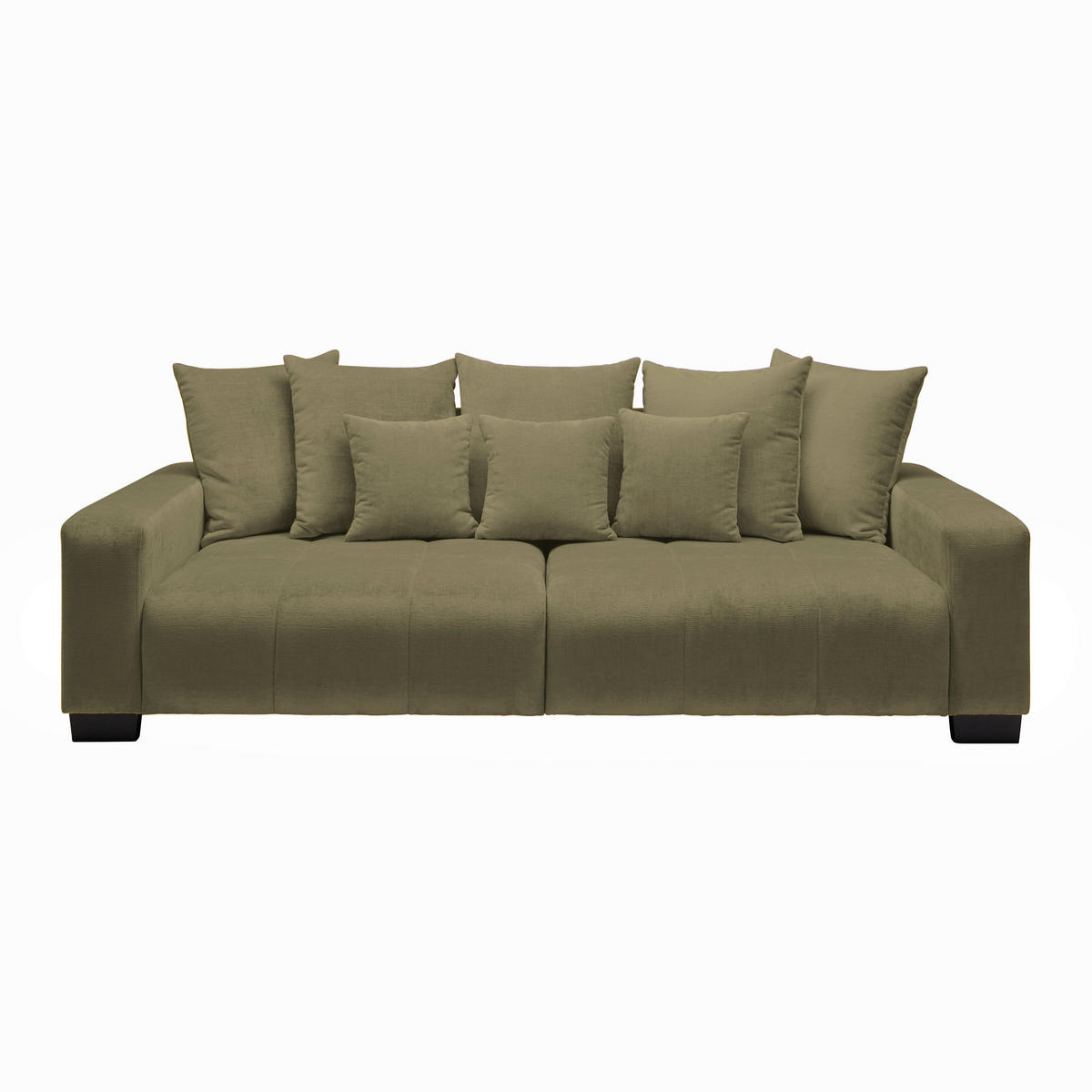 BIG SOFFA i olivgrön  - olivgrön/svart, Modern, trä (246/93/124cm) - MID.YOU