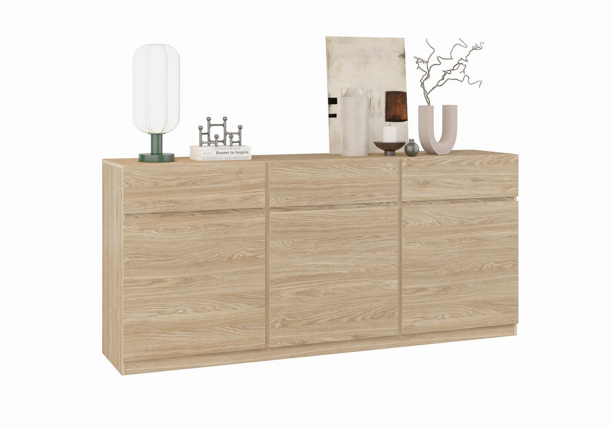 SIDEBOARD Bern  in 179,9/82,4/40 cm  - Eichefarben, Design, Holzwerkstoff (179,9/82,4/40cm) - MID.YOU