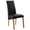 STUHL  in Lederlook  - Eichefarben/Schwarz, Konventionell, Holz/Textil (47/102/57cm) - Carryhome