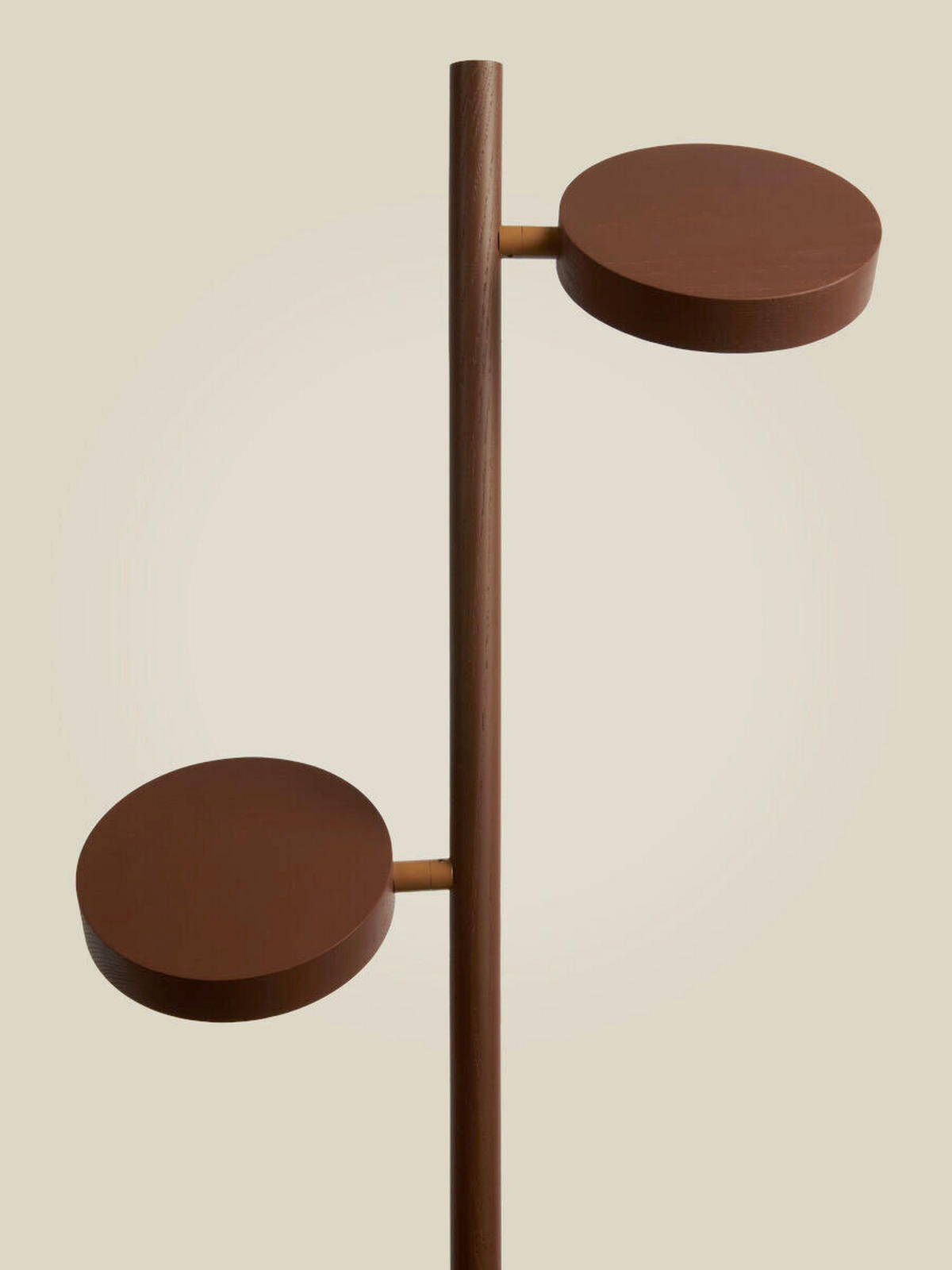 STEHLEUCHTE 20/146 cm  - Dunkelbraun/Weiß, Trend, Holz (20/146cm) - Good & Mojo