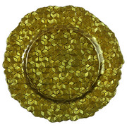 PLATZTELLER 32 cm - Grün, Design, Glas (32cm) - Ambia Home