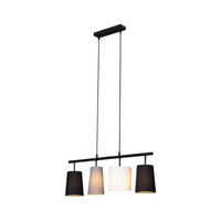 VISEČA NIHALNA SVETILKA  Luri   74/120/15 cm         E27 - siva/črna, Basics, kovina/tekstil (74/120/15cm)