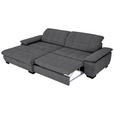 ECKSOFA in Webstoff Dunkelgrau  - Dunkelgrau/Schwarz, Design, Textil/Metall (180/265cm) - Carryhome