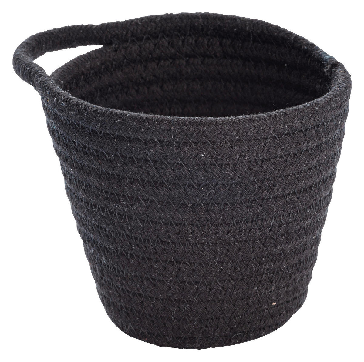 KORB  - Schwarz, Basics, Kunststoff/Textil (12,5/12/14,5cm) - Wenko