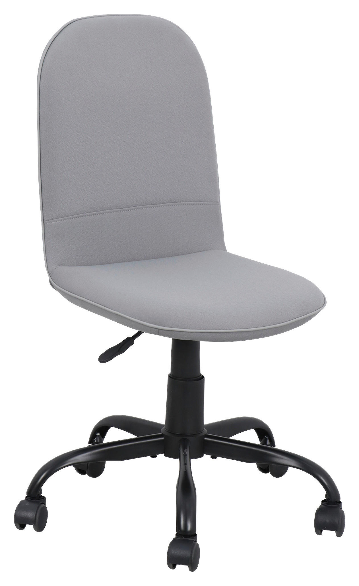 DREHSTUHL Webstoff Hellgrau, Schwarz Hochglanz  - Schwarz Hochglanz/Hellgrau, MODERN, Kunststoff/Textil (42/95/54cm) - MID.YOU