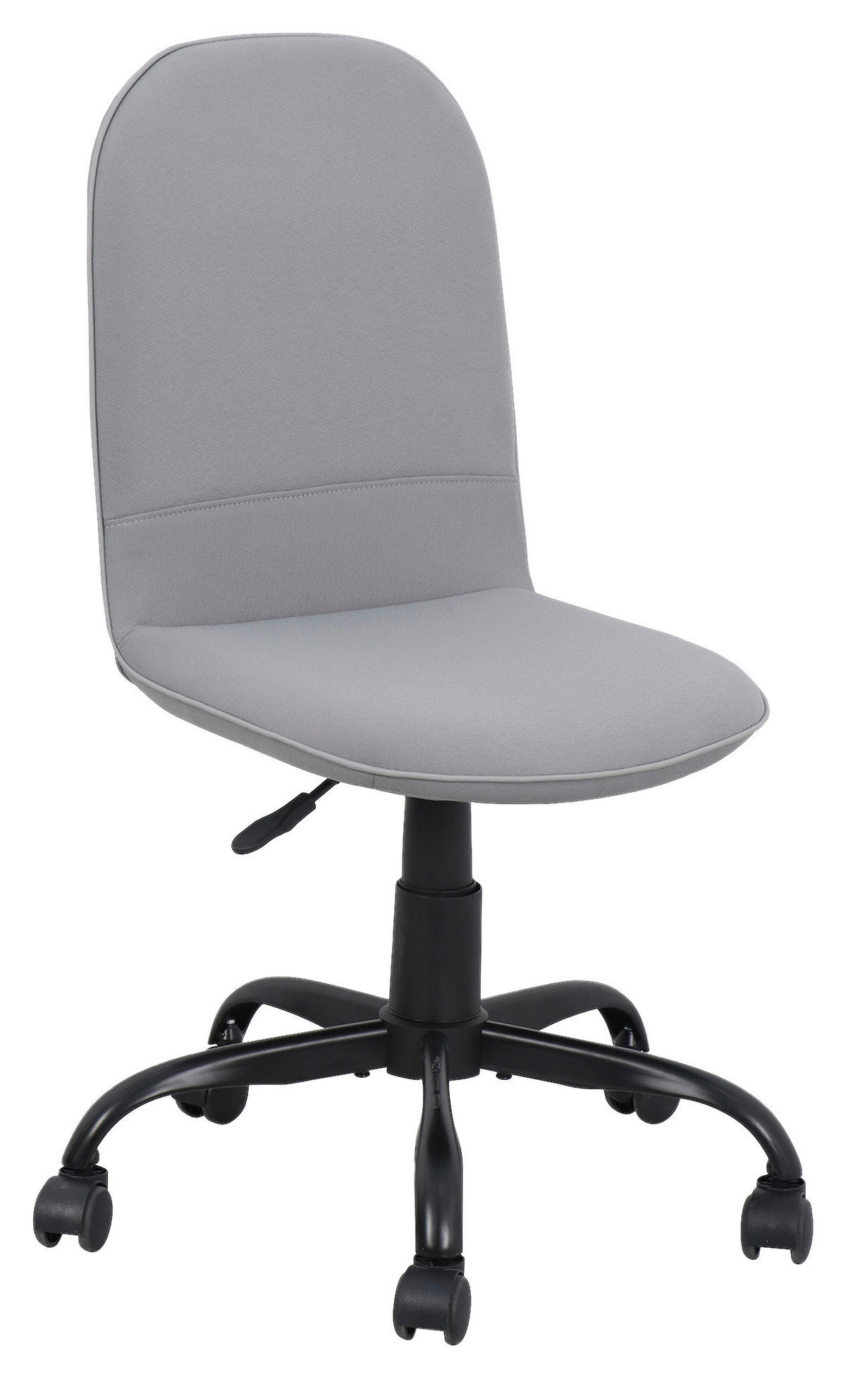 DREHSTUHL Webstoff Hellgrau, Schwarz Hochglanz  - Schwarz Hochglanz/Hellgrau, MODERN, Kunststoff/Textil (42/95/54cm) - MID.YOU