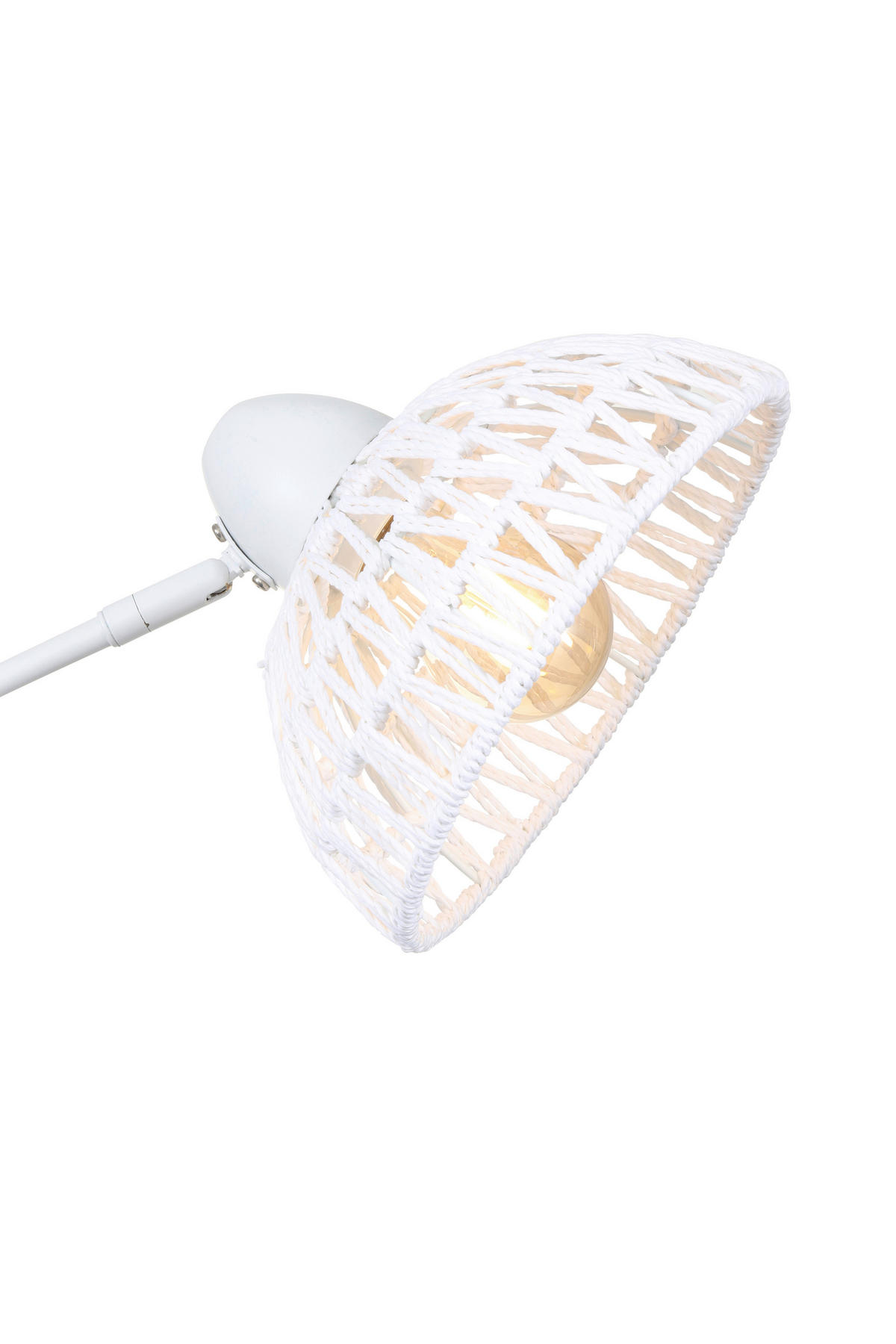 STEHLEUCHTE - Weiss, Trend, Papier/Metall (55/24/155cm) - Novel