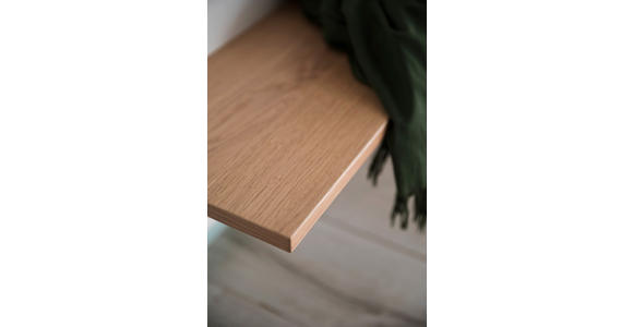 GARDEROBE 3-teilig  in 222/201/35 cm  - Eichefarben/Weiß, Design, Glas/Holz (222/201/35cm) - Moderano