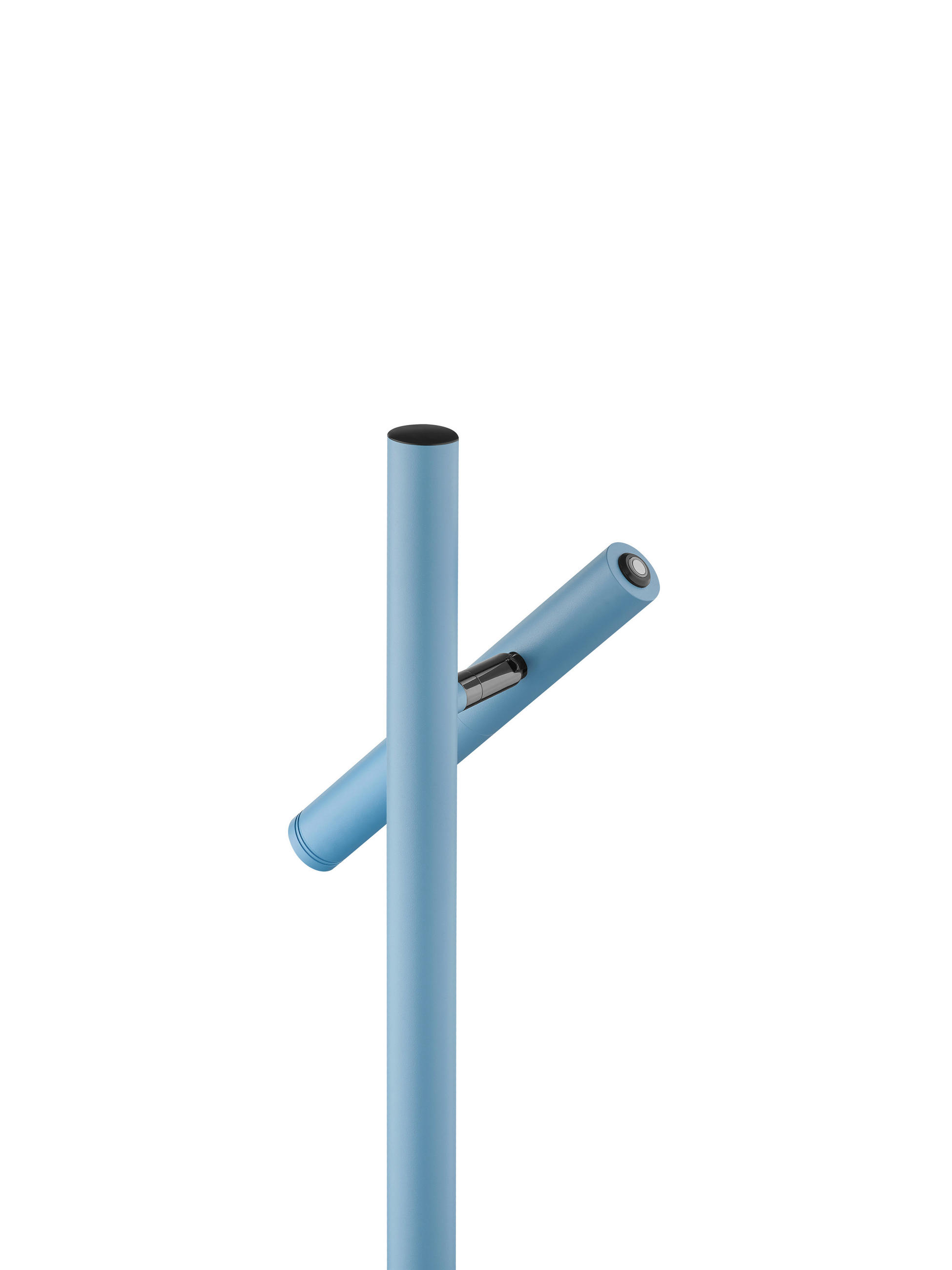 AKKU-TISCHLEUCHTE - Pastellblau, Trend, Metall (18/50cm) - Hell