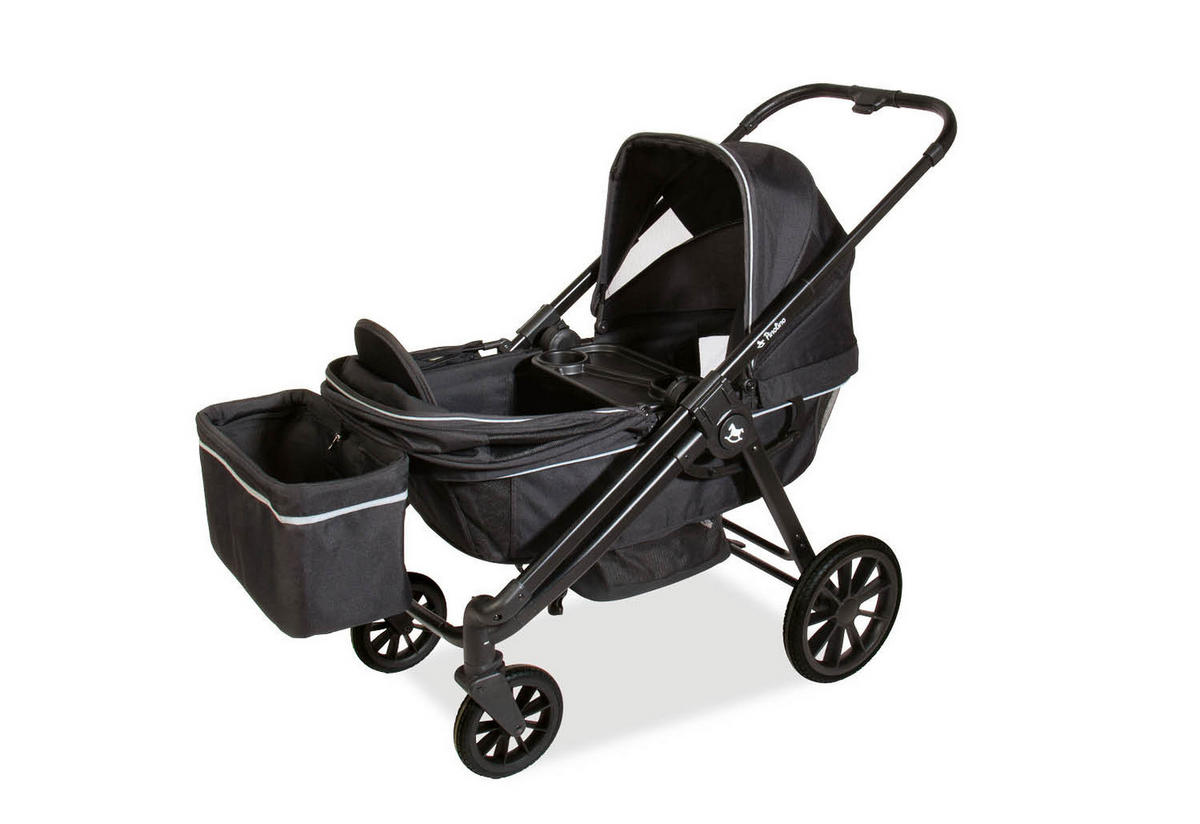 BOLLERWAGEN Cubi Schwarz 120/65/105 cm  - Schwarz, Basics, Kunststoff/Textil (120/65/105cm) - Pinolino