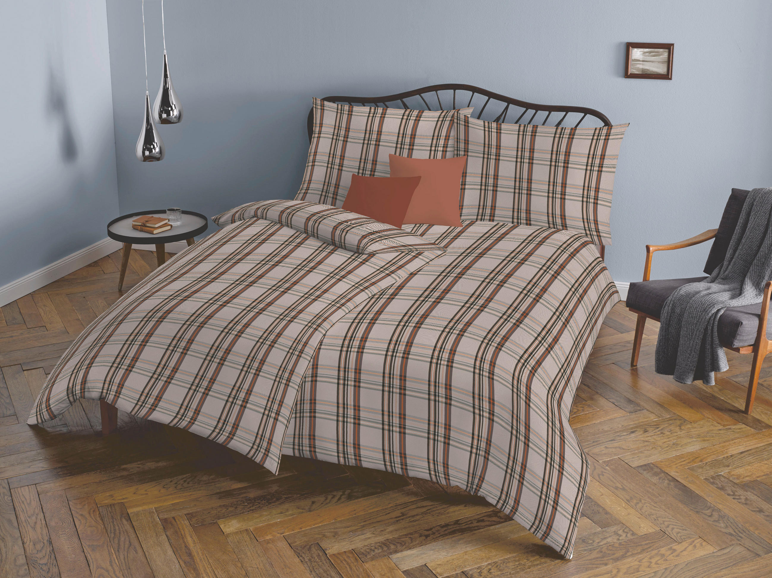 BETTWÄSCHE Lech Flanell 200/220 cm  - Taupe, Design, Textil (200/220cm) - Fleuresse