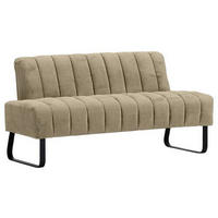 SITZBANK 175/87/77 cm  in Taupe  - Taupe/Schwarz, Design, Textil/Metall (175/87/77cm) - Novel