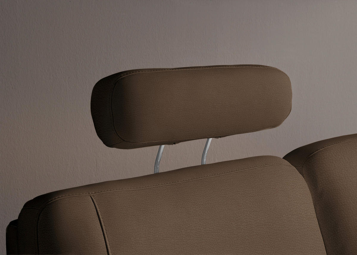 WOHNLANDSCHAFT Echtleder Braun  - Alufarben/Braun, Konventionell, Leder/Metall (165/329/239cm) - Beldomo Premium