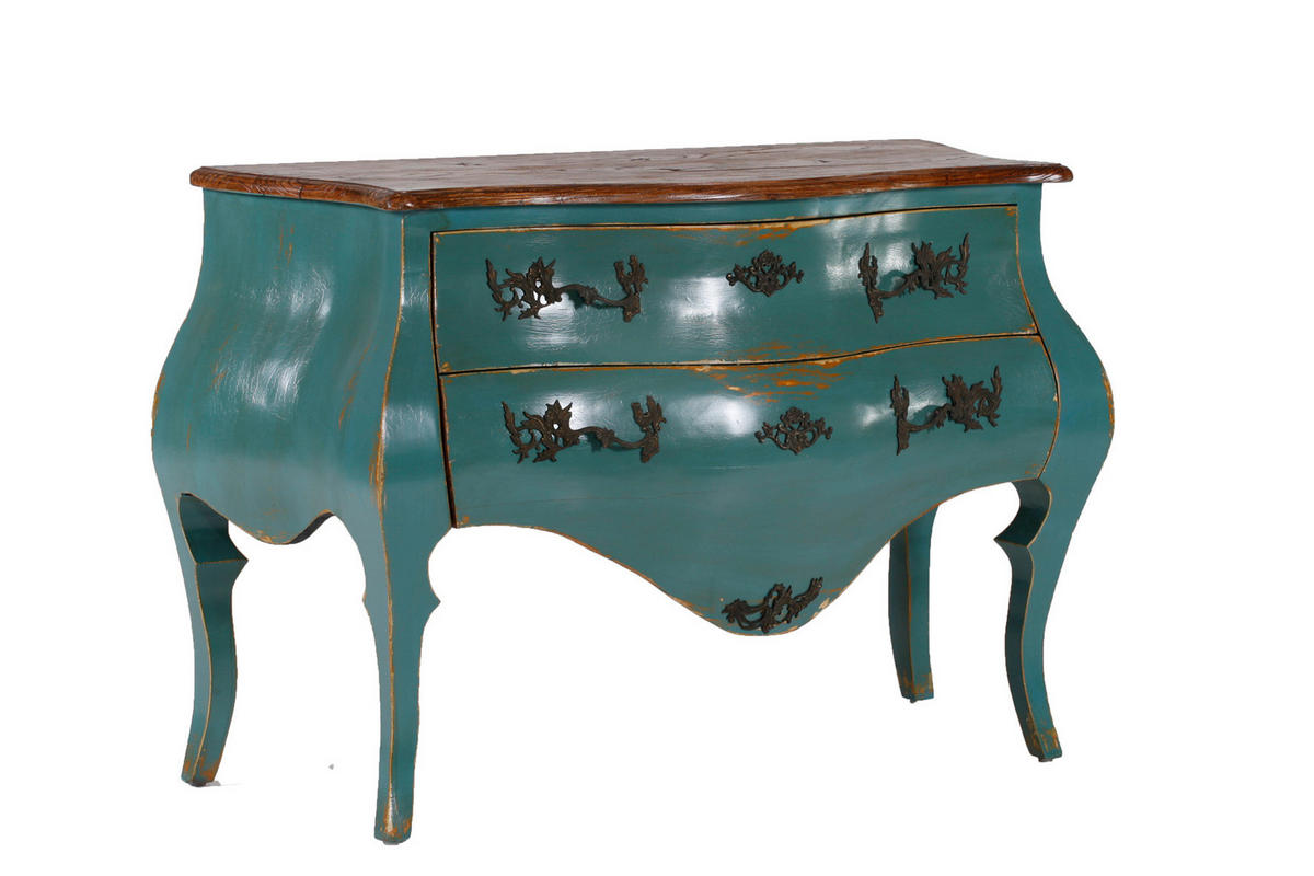 SIDEBOARD  in 122/86/57 cm  - Blau/Messingfarben, Design, Holz/Metall (122/86/57cm) - Landscape
