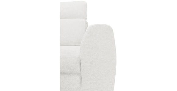 ECKSOFA Weiß Chenille Zierkissen, Bettkasten, Schlaffunktion, Rücken echt, Kopfteilverstellung, Liegefläche im Originalstoff  - Schwarz/Weiß, KONVENTIONELL, Textil/Metall (185/266cm) - Carryhome