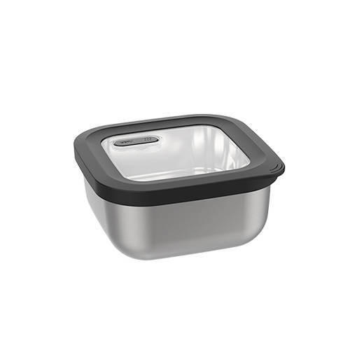 FRISSENTARTÓ DOBOZ 0,9 l  - fekete/nemesacél, Basics, műanyag/fém (15,1/15,1/7,5cm) - Gefu
