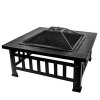 FEUERSTELLE  - Schwarz, Design, Metall (81/36/81cm) - Ambia Garden